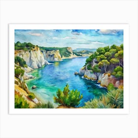 Van Gogh Calanques National Park France (1) Art Print