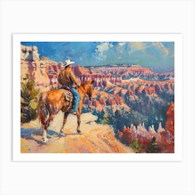Cowboy In Bryce Canyon Utah 1 Art Print