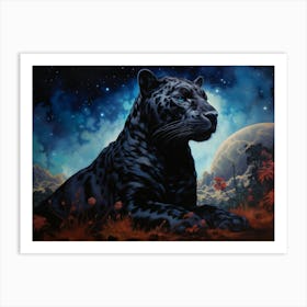 Black Jaguar 2 Art Print