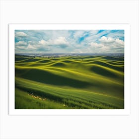 Green Rolling Hills Art Print