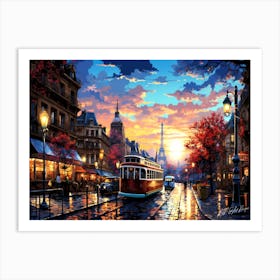 Late Afternoon Streets - Paris At Sunset Art Print