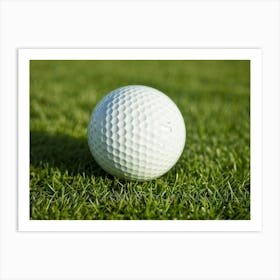 Golf Ball Resting On A Freshly Cut Green Fairway Detailed Texture Of The Grass Surrounds The Dimple (2) Poster