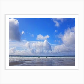 Cloudy Sky On The Beach Art Print