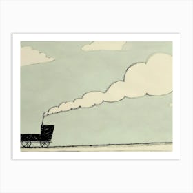 Old Fashioned Steam Train Art Print