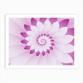 Abstract Pink & White Floral Design Background Art Print