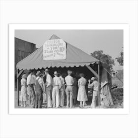 Steele, Missouri, A Crowd In Front Of An Itinerant Photographer S Tent By Russell Lee Art Print