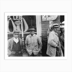 Men In Front Of General Store, Mound Bayou, Mississippi By Russell Lee Art Print