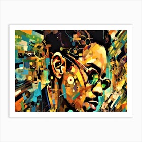 Cool Guy Abstract - Samuel Johnson Inspired 1 Art Print