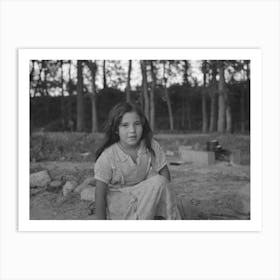 Untitled Photo, Possibly Related To Indian Girl, Daughter Of Blueberry Picker, Near Little Fork, Minnesota By Russell Art Print