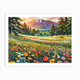 Flowering Meadow Art Print