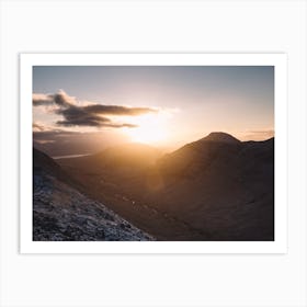 Sunset In Scotland Art Print