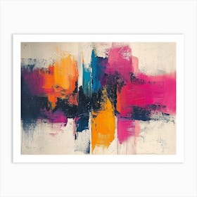 Colorful Chronicles: Abstract Narratives of History and Resilience. Abstract Painting 1 Art Print