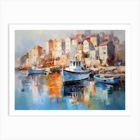 Boats In The Harbor 5 Art Print