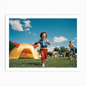 Camping With Kids Art Print