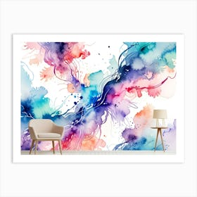 Abstract Watercolor Painting 38 Art Print