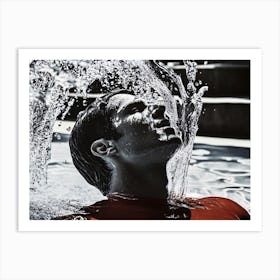 Man In Water 1 Art Print