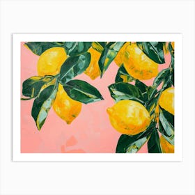 Lemons On A Branch 1 Art Print