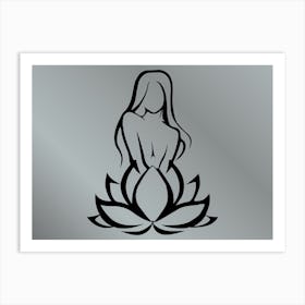 Lotus Girl 3 Art Print