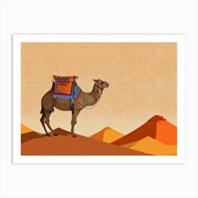 Camel In The Desert 11 Art Print