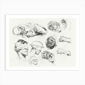 Studies For Gassed, John Singer Sargent (2) Art Print