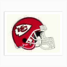 Kansas City Chiefs Helmet Art Print