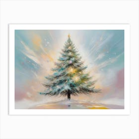Abstract Christmas Tree 18 Art Print