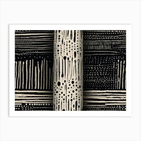 Black And White Abstract Painting 2 Art Print