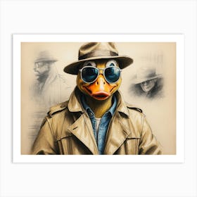 Detective Duck 3 Art Print