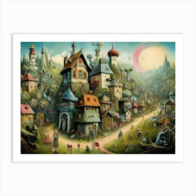 Fantasy Village 2 Art Print