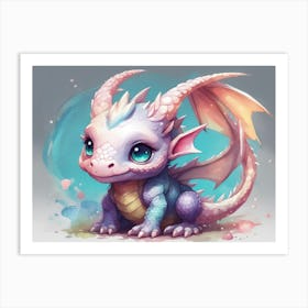 Happy Baby Dragon 2 Art Print