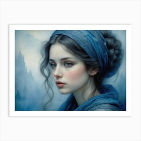 Beauty In Blue 04 Art Print