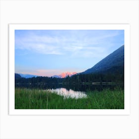 Sunrise Over A Lake Art Print