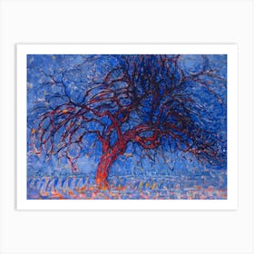 Avond Evening The Red Treee, Piet Mondrian Art Print