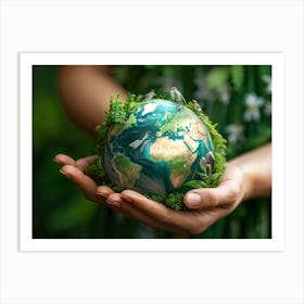 Earth In Hands Art Print