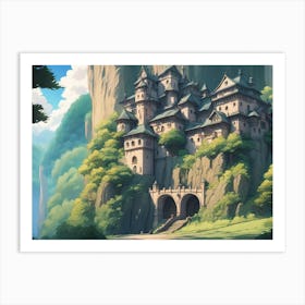 Castle In The Mountains Art Print