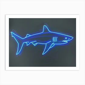 Neon Blacktip Reef Shark 5 Art Print