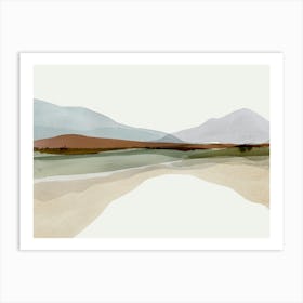 Abstract Mountain Landscape Art Print