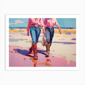 Coastal Cowgirl Print Aesthethic Girly Art Print