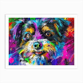 Colorful Dog Painting 1 Art Print