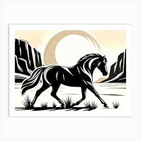 Creative Horse Beauty Illustration Nr 6 Art Print