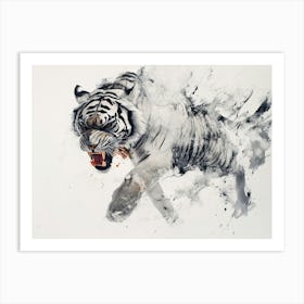 White Tiger Art Print