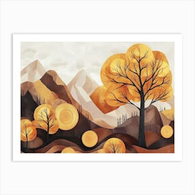 Autumn Trees Art Print