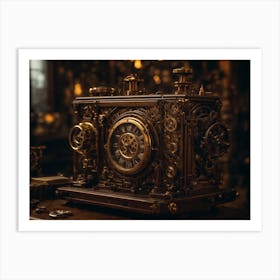 Steampunk Clock Art Print