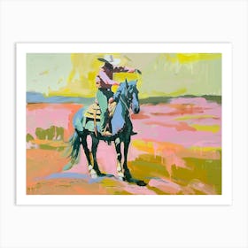 Neon Cowboy In Dodge City Kansas 2 Painting Art Print