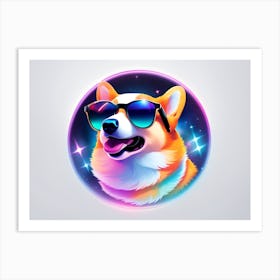 Corgi In Sunglasses 14 Art Print