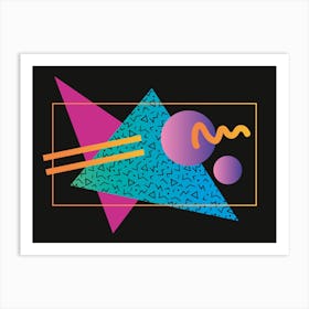 Memphis Pattern Retro Synthwave 80s Nostalgia Dreamwave Artwork Art Print