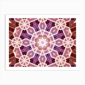 Purple Embroidered Pattern Watercolor And Alcohol Ink In The Author S Digital Processing Art Print