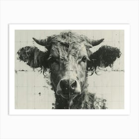 Absurd Bestiary: From Minimalism to Political Satire. Cow Art Print