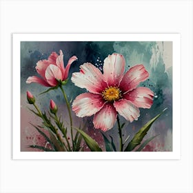 Pink Cosmos Art Print