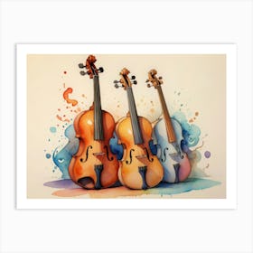 Three Violins Art Print